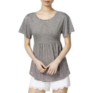 New Maison Jules Striped Peplum Top